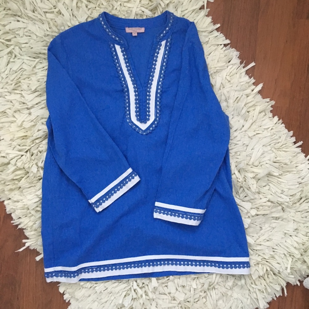 Blue and White Top